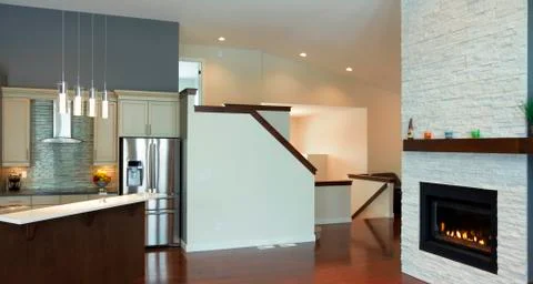 Modern kitchen interior design Stock Photos