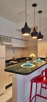 Modern kitchen interior design Stock Photos