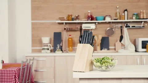 Modern kitchen Interior Stock Footage 98742714