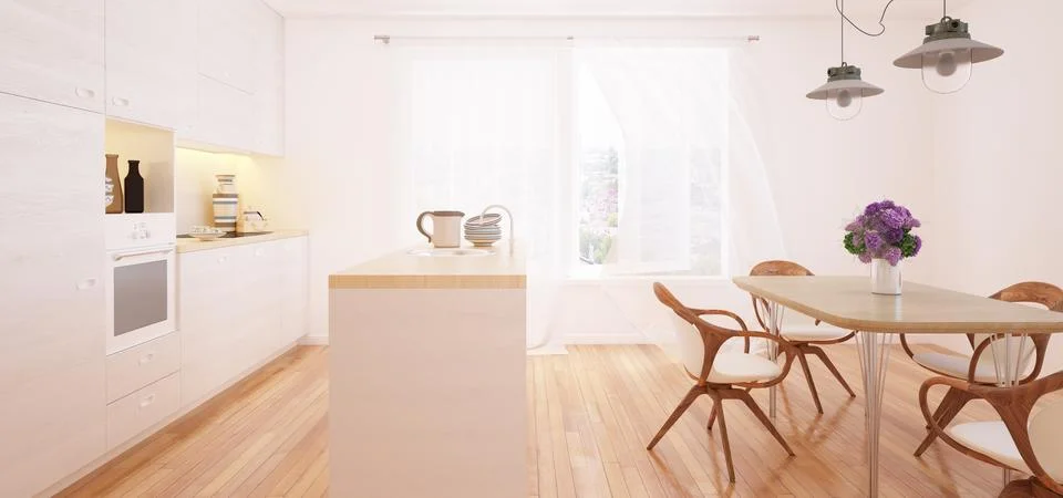 Modern kitchen interior Stock Illustration