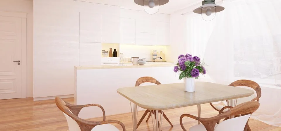 Modern kitchen interior Stock Illustration