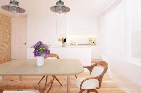 Modern kitchen interior Stock Illustration