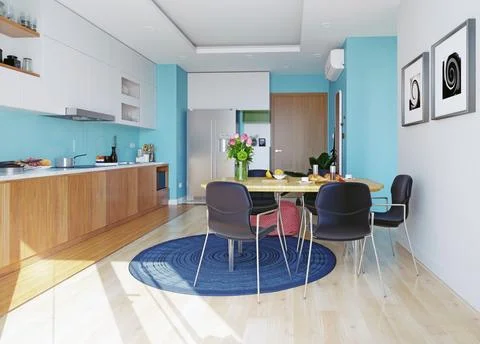 Modern kitchen interior Stock Illustration