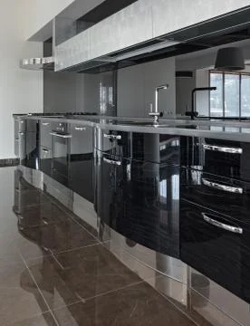 Modern kitchen interior Stock Photos