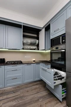 Modern kitchen interior Stock Photos