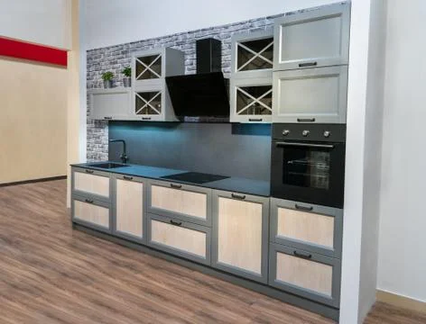 Modern kitchen interior Stock Photos