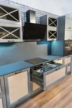 Modern kitchen interior Stock Photos