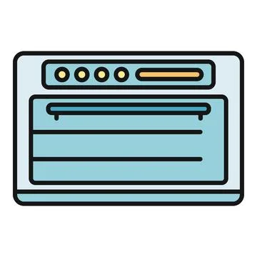 Modern kitchen microwave oven cooking appliance icon Stock Illustration