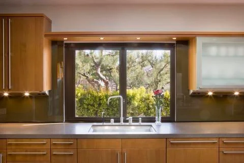 Modern Kitchen Sink Stock Photos