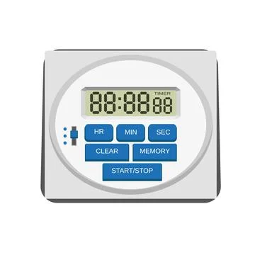 Modern kitchen timer icon, flat style Illustrazione stock