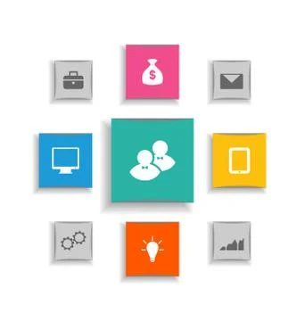 Modern label with infographic elements for business strategy Stock Illustration