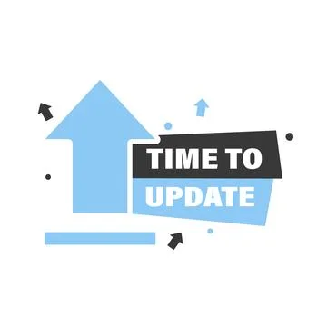 Modern label time to update Stock Illustration