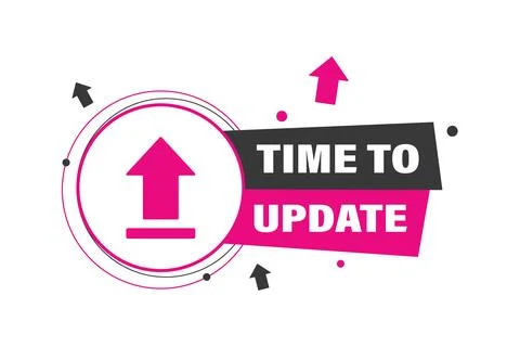 Modern label time to update. New update Ilustração Stock