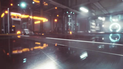 Modern laboratory with advanced technology and bright lighting at night Видео 304467131