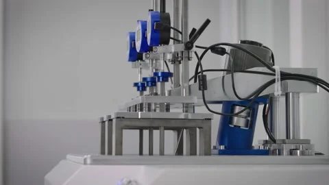 Modern laboratory equipment. Automatic apparatus for analyzes. Stock Footage 160351553