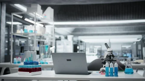 Modern laboratory equipped with high tech equipment Stock Footage 325748208