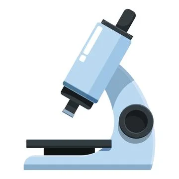 Modern laboratory microscope focusing on sample slide, scientific research Stock Illustration
