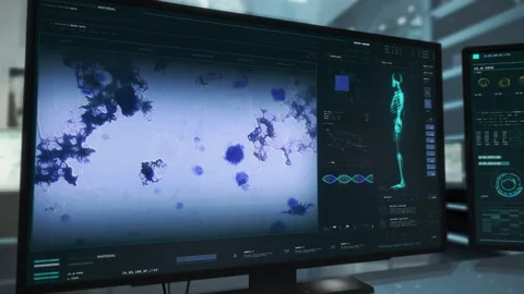 Modern laboratory software is examining ... | Stock Video | Pond5