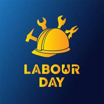 Modern labour day background with Flat design style. Stock Illustration