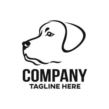 Modern Labrador dog logo. Vector illustration. Stock Illustration