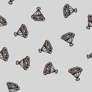 Modern lamp ceiling vector seamless pattern Stock Illustration