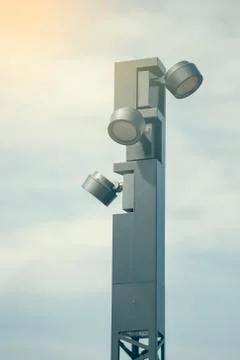 Modern lamp post Stock Photos