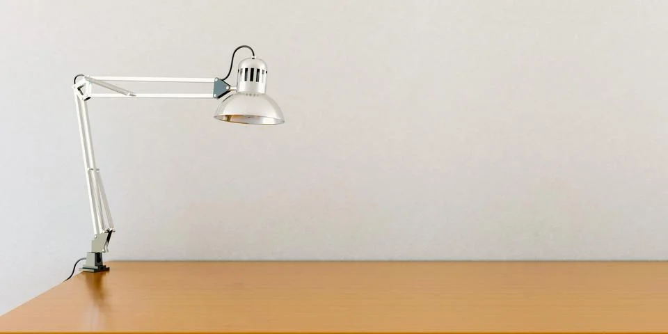 Modern lamp on table Stock Illustration