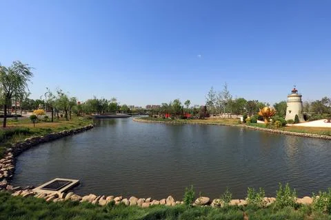 Modern landscape architecture Stock Photos