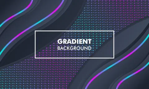 Modern Landscape Gradient Background Neon Light 스톡 일러스트