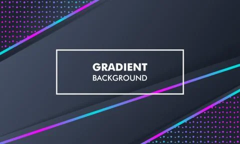 Modern Landscape Gradient Background Neon Light Stock Illustration