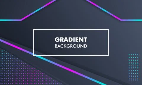 Modern Landscape Gradient Background Neon Light Stock Illustration