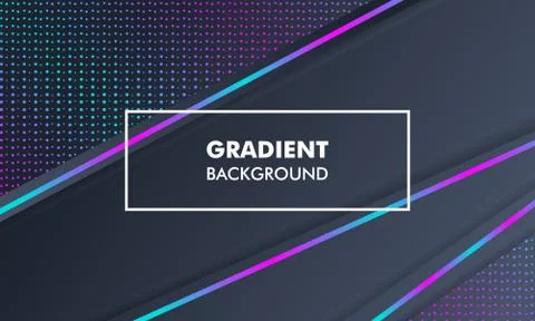 Modern Landscape Gradient Background Neon Light Stock Illustration