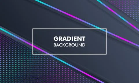 Modern Landscape Gradient Background Neon Light Stock Illustration