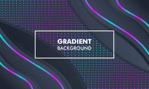 Modern Landscape Gradient Background Neon Light Illustrazione stock