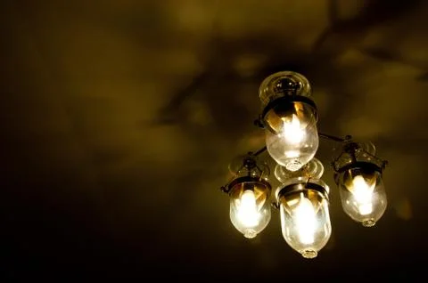 The modern of lantern as background Stock Photos