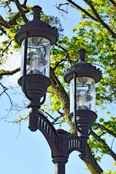 Modern lantern in the Park Stock Photos