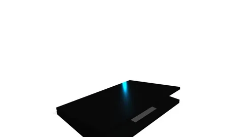 Modern laptop computer isolated on white background digital object Stock Footage 348394285