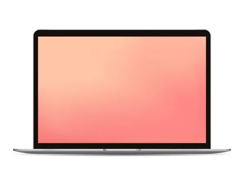 Modern Laptop Computer Mockup Stock Illustration