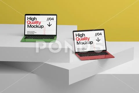 Modern Laptop Device Mockup PSD Template