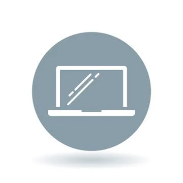 Modern laptop icon Stock Illustration
