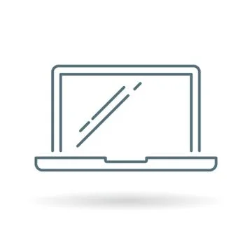 Modern laptop icon Stock Illustration