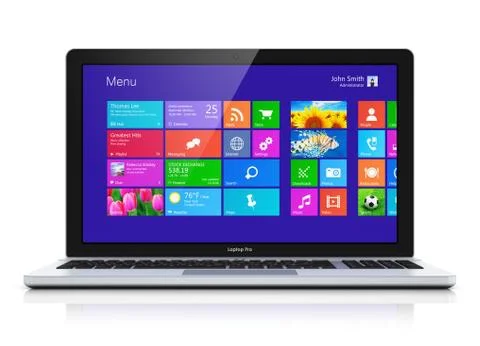 Modern laptop Stock Illustration