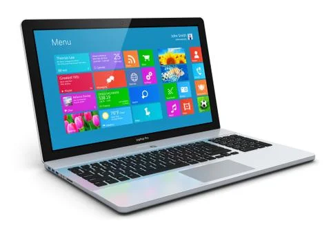 Modern laptop Illustrazione stock
