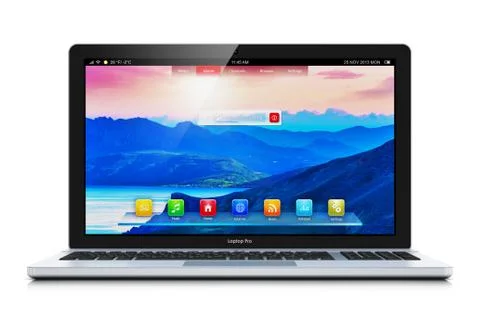 Modern laptop Illustrazione stock