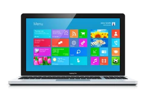 Modern laptop Illustrazione stock