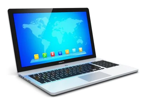 Modern laptop Stock Illustration