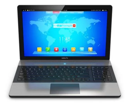 Modern laptop Stock Illustration