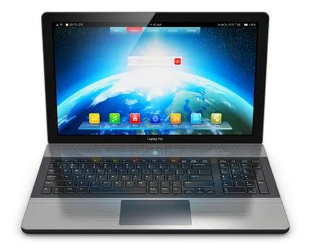 Modern laptop Stock Illustration