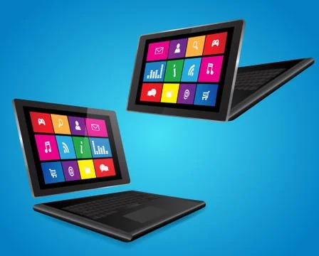 Modern laptop Stock Illustration