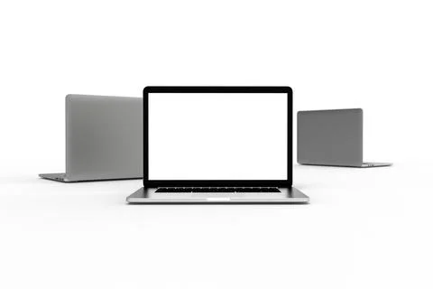 Modern laptop isolated on white background. 3D Illustration. Illustration